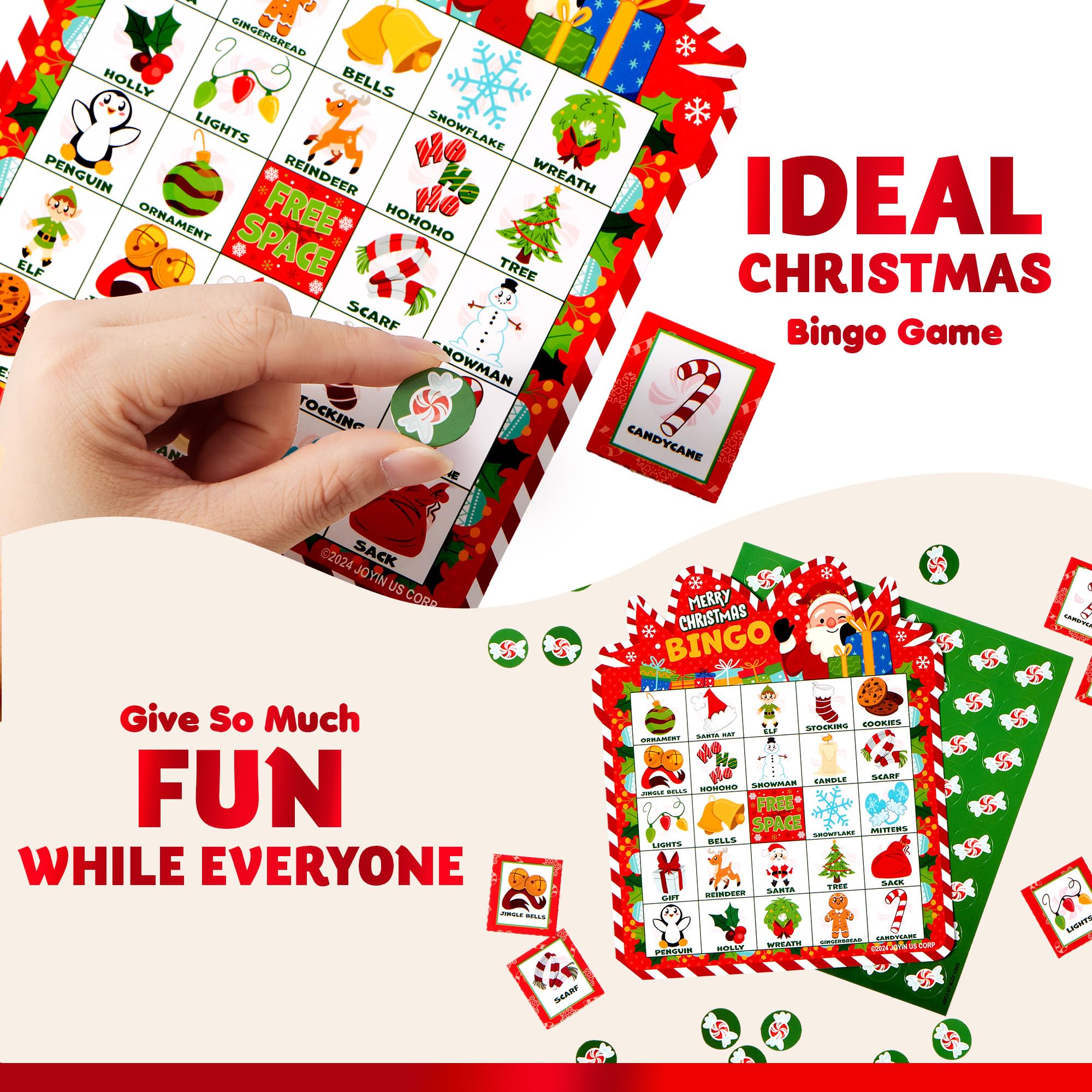 Joyin classroom holiday bingo activity perfect for indoor learning and fun.