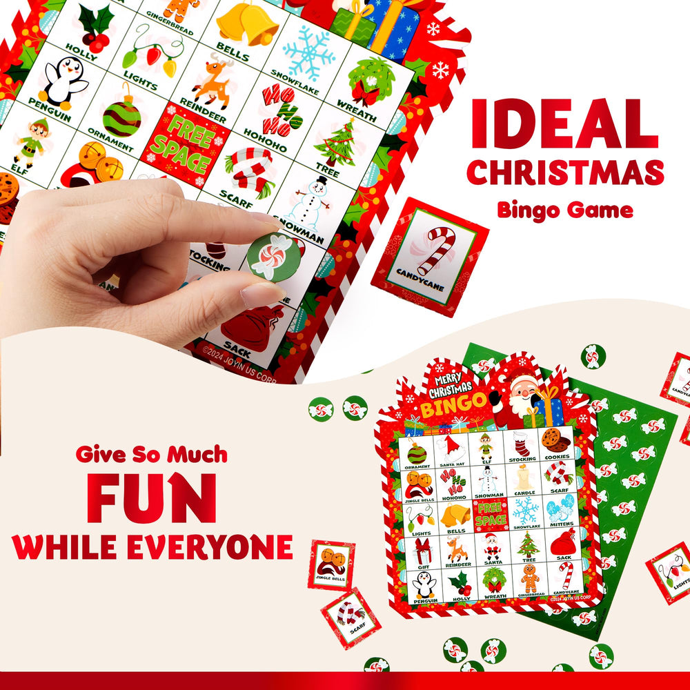 Joyin classroom holiday bingo activity perfect for indoor learning and fun.