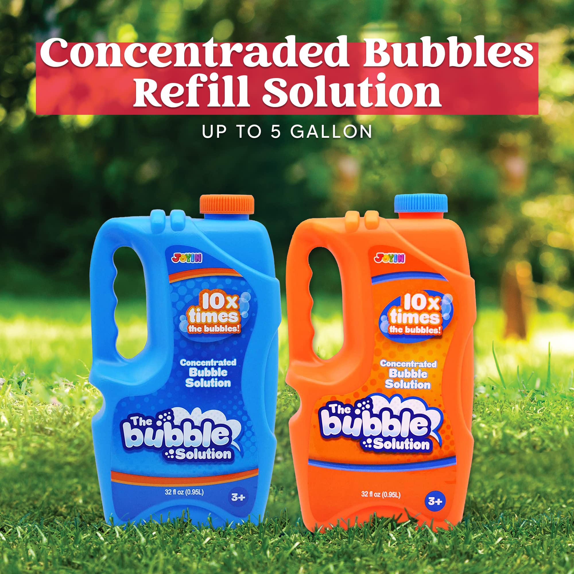 JOYIN concentrated bubble-solution pack for quick, vibrant bubbles