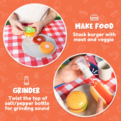 JOYIN cooking tools set with spatula and tongs for role play