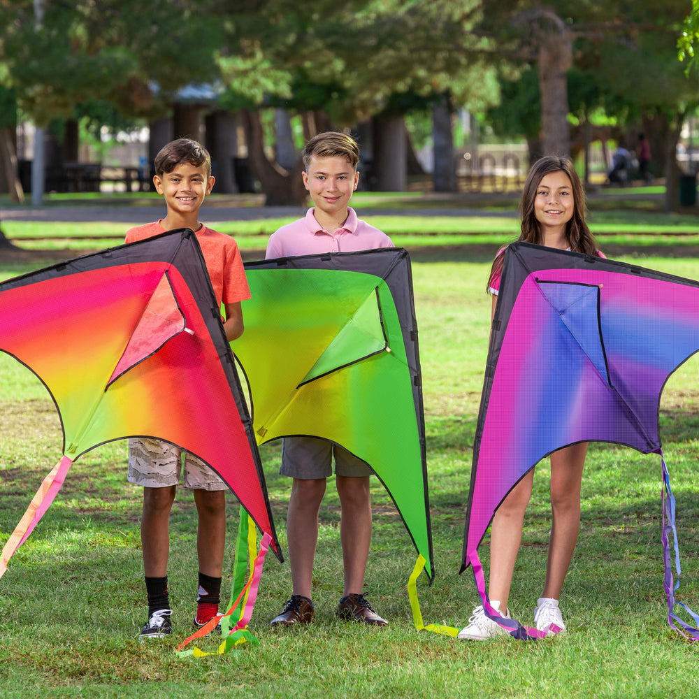 JOYIN kite assembly guide image showing easy setup and quick flight readiness