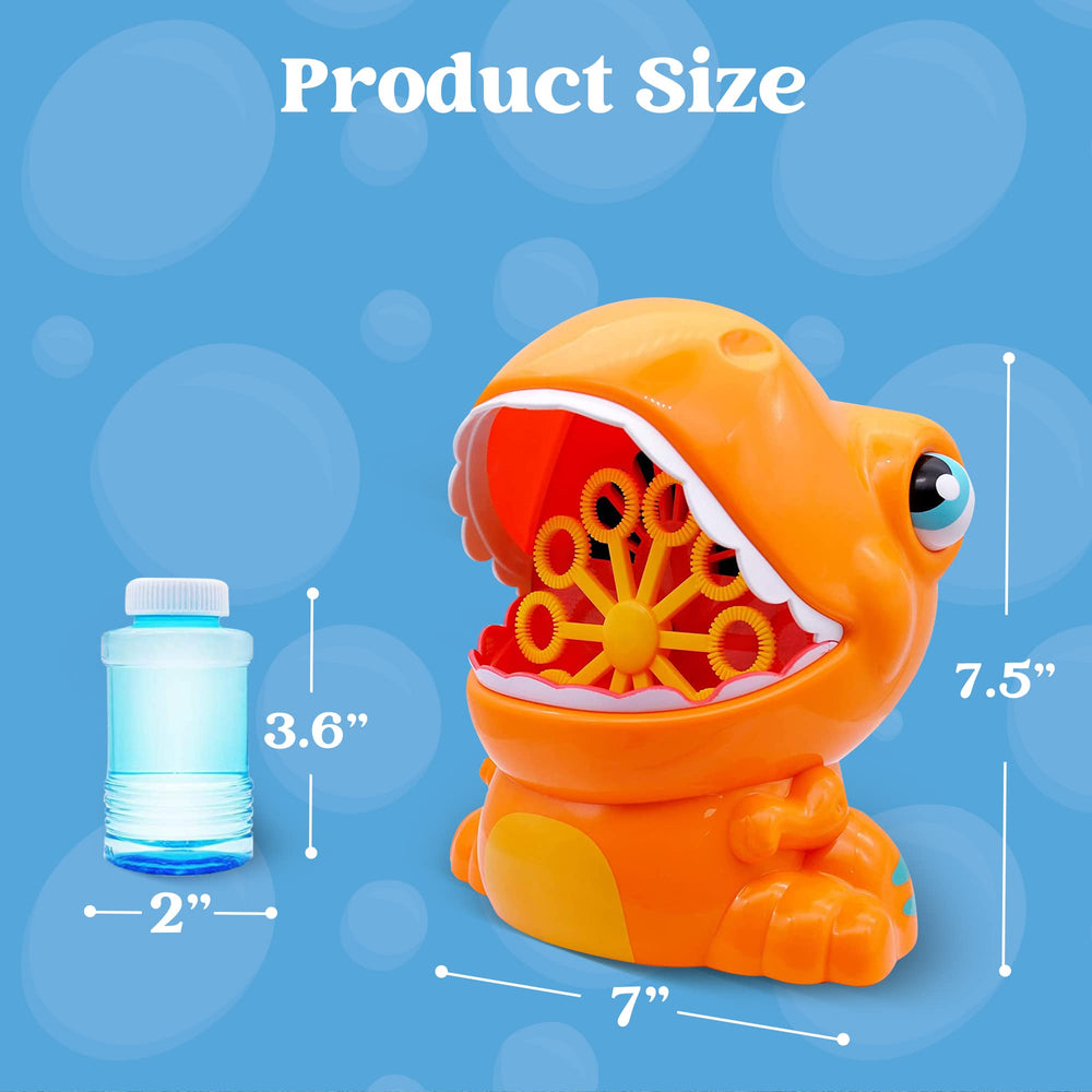 JOYIN dinosaur bubble machine suitable for indoor and outdoor play.