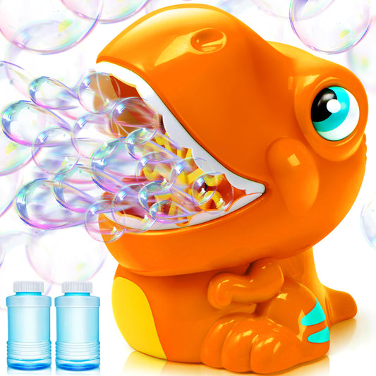 JOYIN dinosaur bubble machine orange output for vibrant outdoor entertainment.