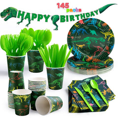 JOYIN dinosaur plates for kids—sturdy 9-inch party plates for meals.