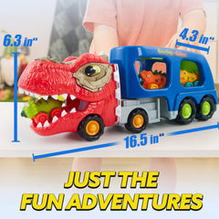 JOYIN dinosaur truck toy suitable for bath time with splash-safe cars