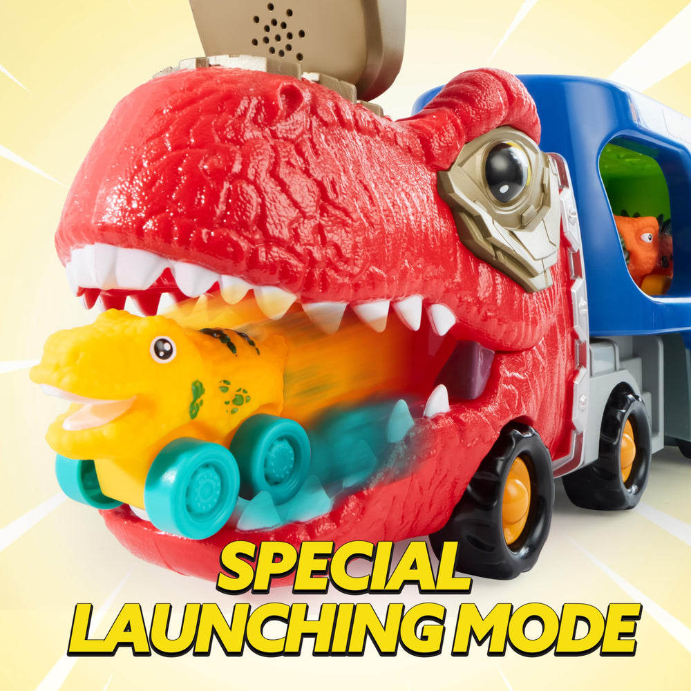 JOYIN dinosaur truck toy top cabin with flip-over design for easy access