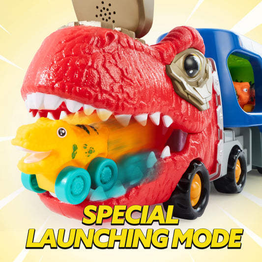 JOYIN dinosaur truck toy top cabin with flip-over design for easy access