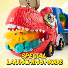 JOYIN dinosaur truck toy top cabin with flip-over design for easy access