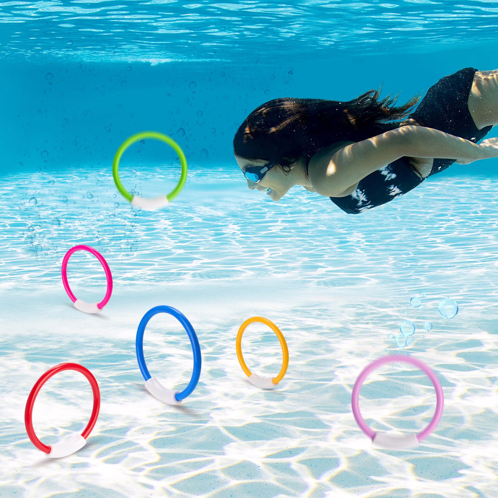 JOYIN Dive Rings with 5.5-inch diameter support safe, approachable diving practice for kids