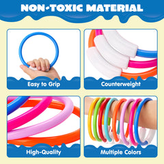 JOYIN Dive Rings bright colors resist fading, keeping underwater visuals vibrant during play