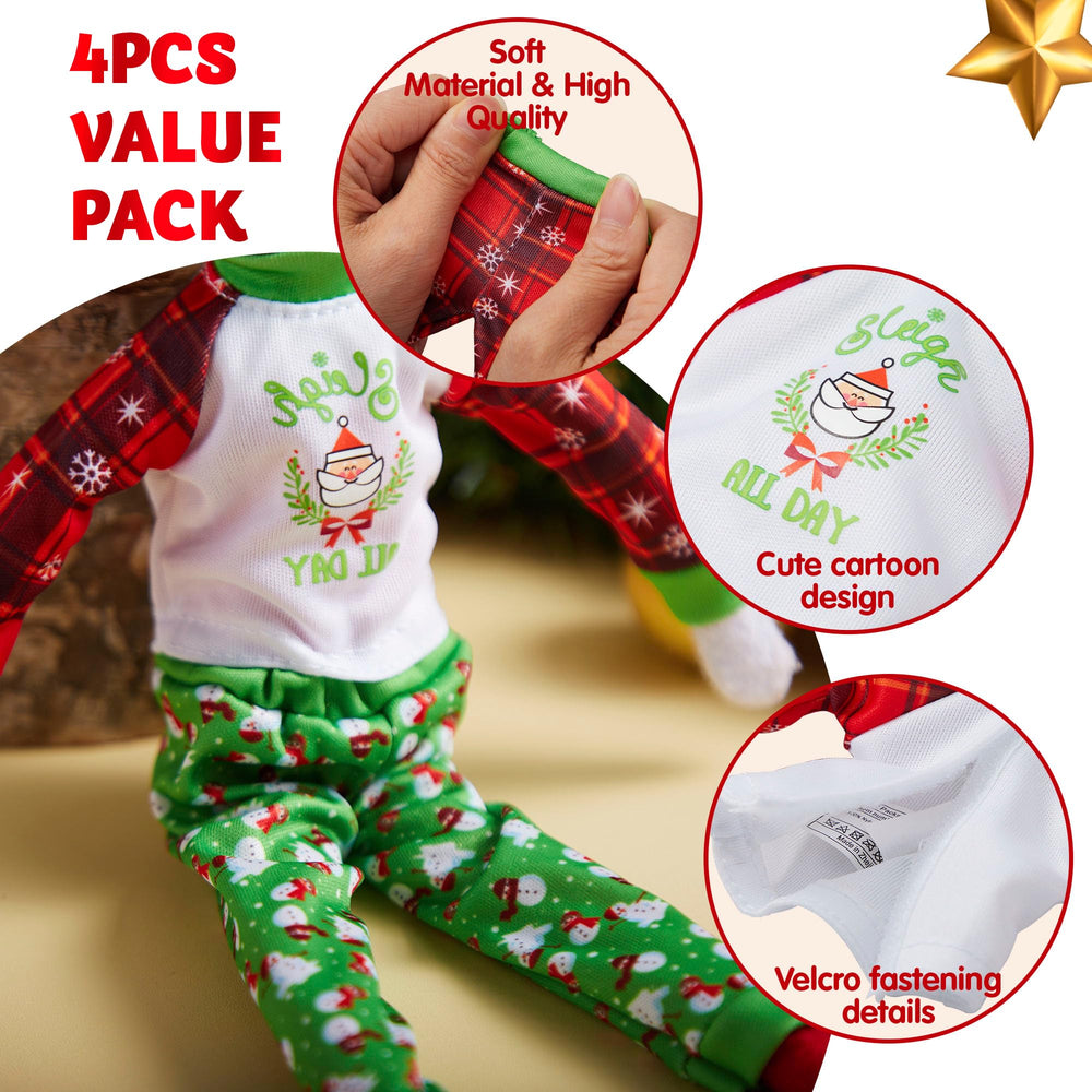JOYIN doll sweater with snowman graphic, adds playful Christmas scenes.