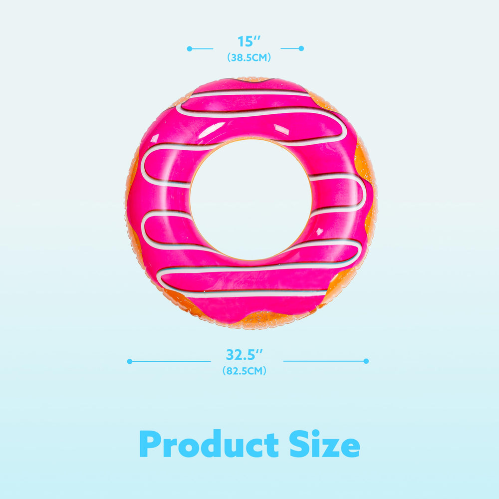 JOYIN Donut Pool Float Pack 3 set in pool-ready arrangement for parties.