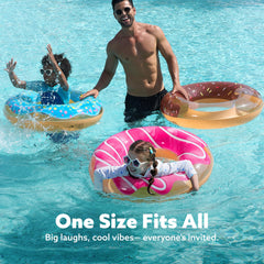 JOYIN Donut Pool Float Sparkle Mint with glitter core for bright summer vibes.