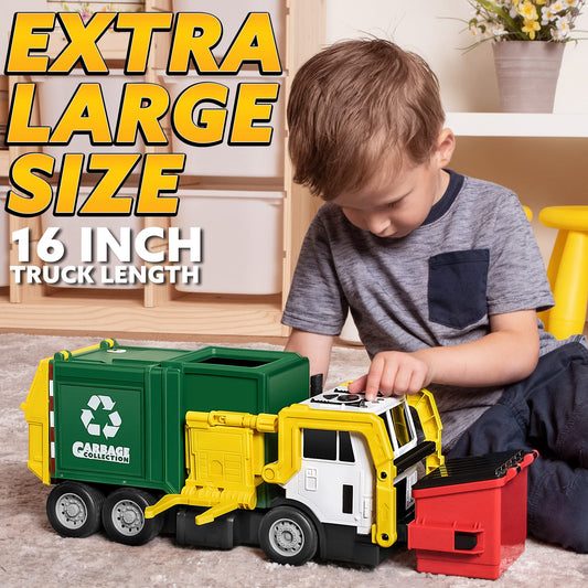 JOYIN dumpster container and color trash bins support sorting play.