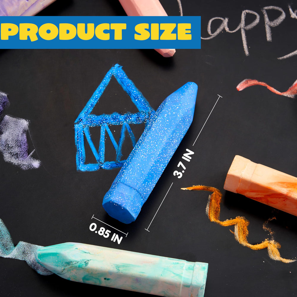 JOYIN durable non-toxic chalks are easy for small hands to grip