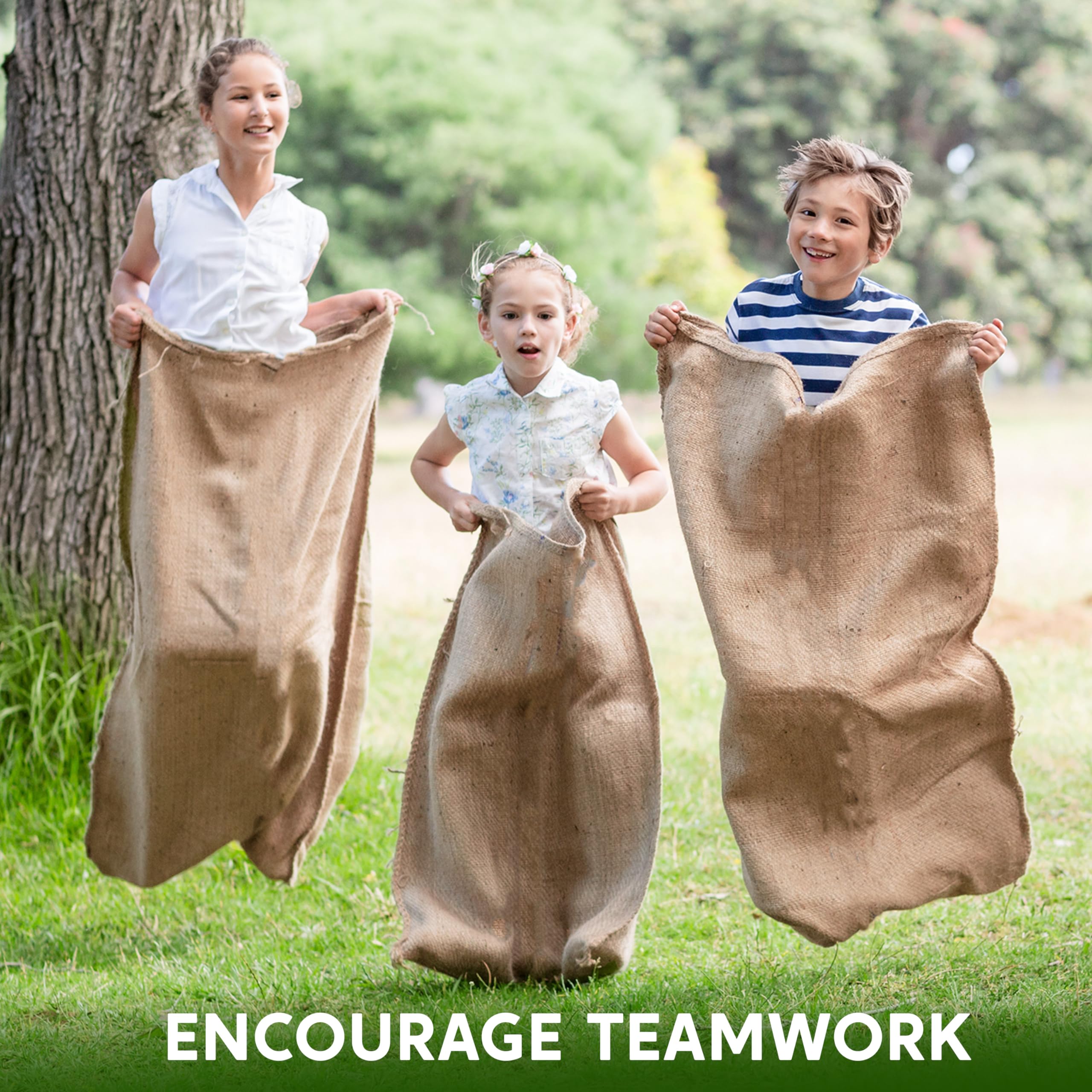 JOYIN burlap race bags ideal for Easter decorations and activities.