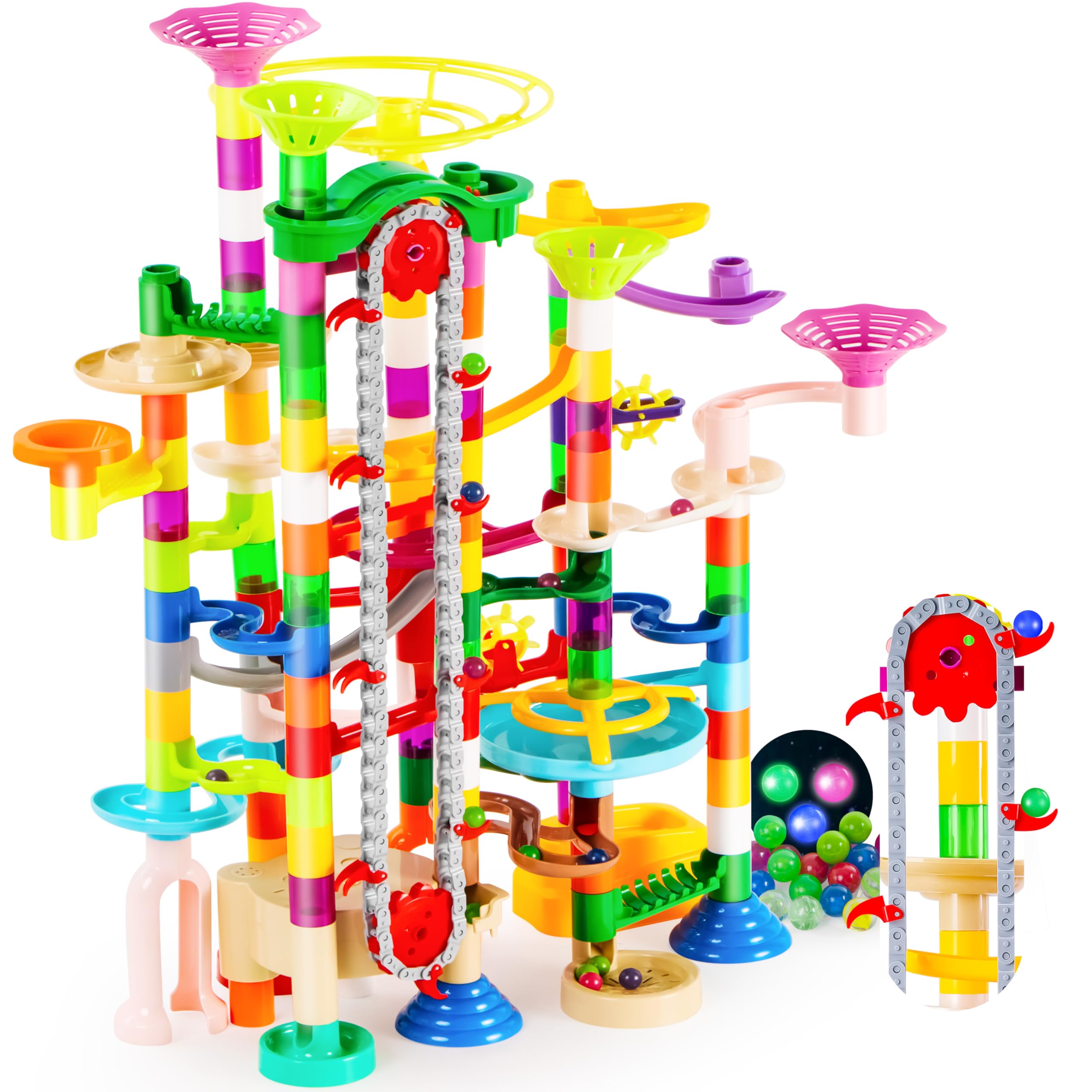 JOYIN elevator marble run in motion for engaging STEM play