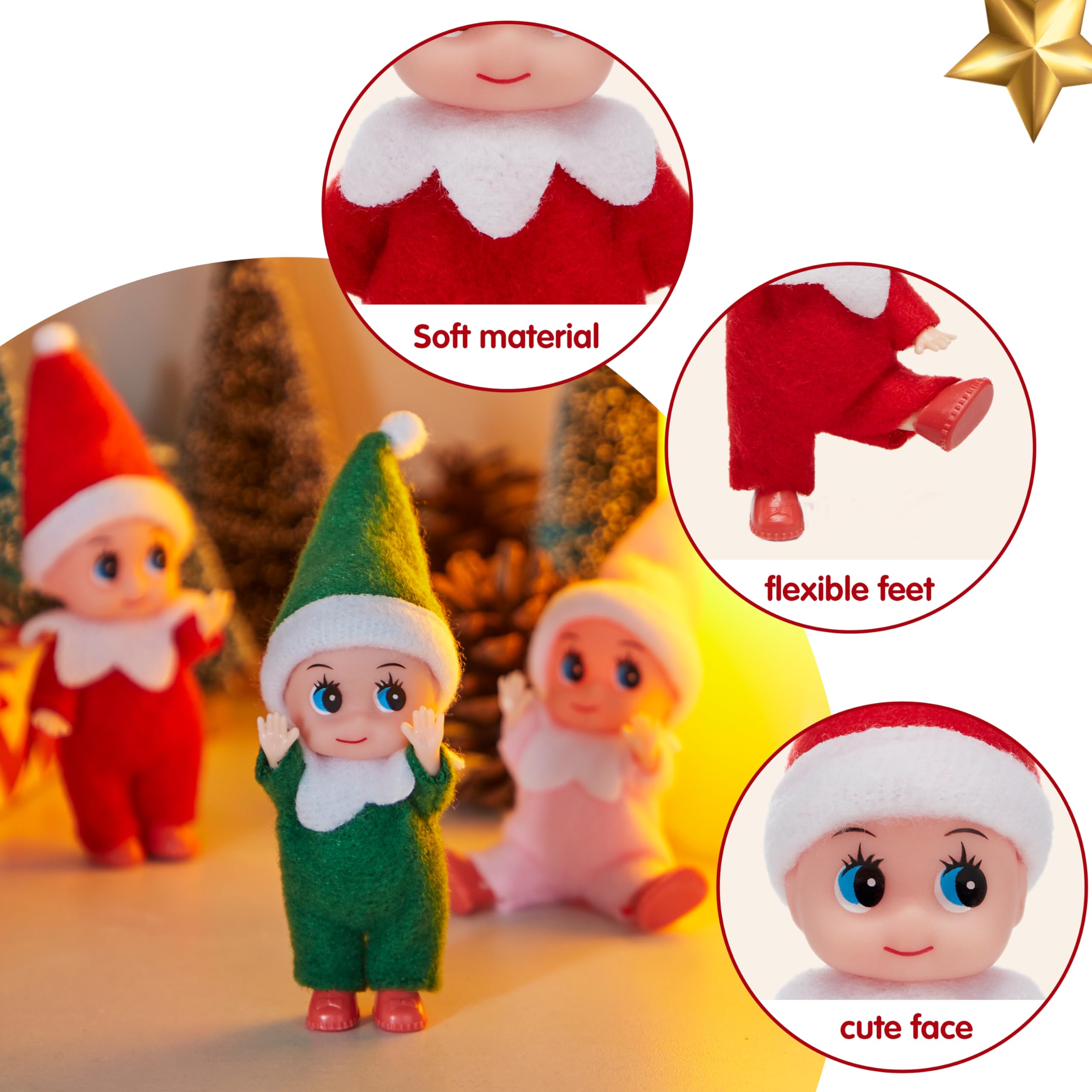 JOYIN pink elf doll front view bright holiday accent