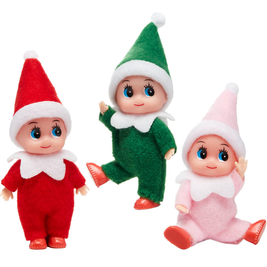 JOYIN red elf doll front view for festive home decorating
