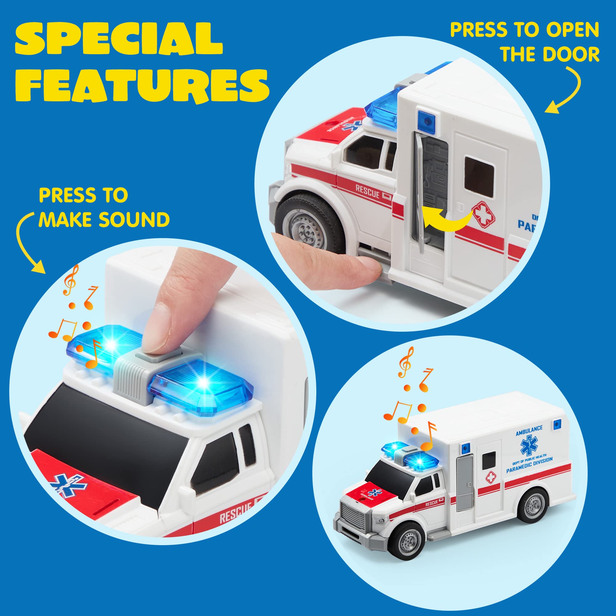 JOYIN emergency-lights-sounds set boosts engaging storytelling during play.