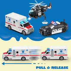 JOYIN emergency vehicle playset creates complete rescue scene experiences