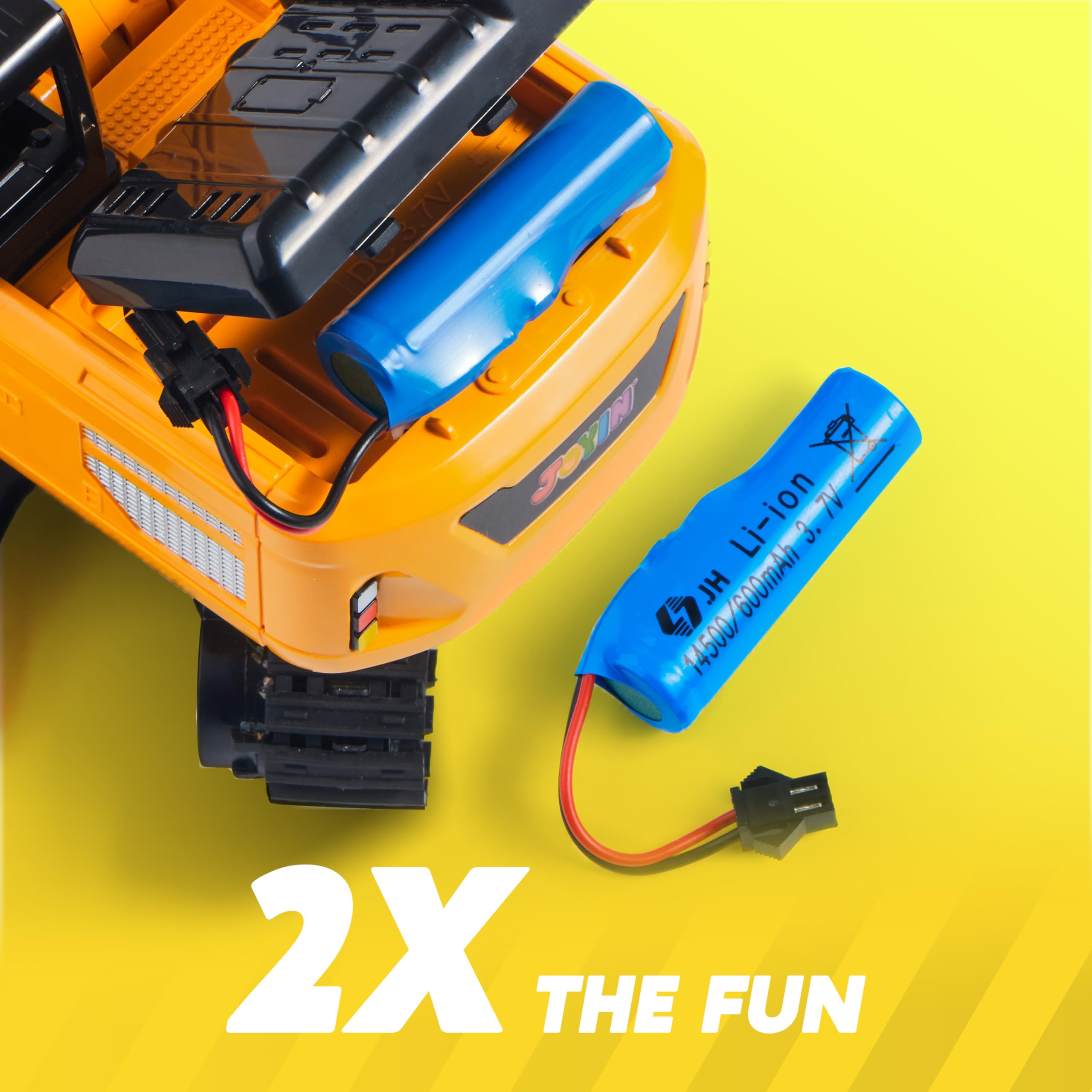 JOYIN excavator toy battery pack powers longer play sessions