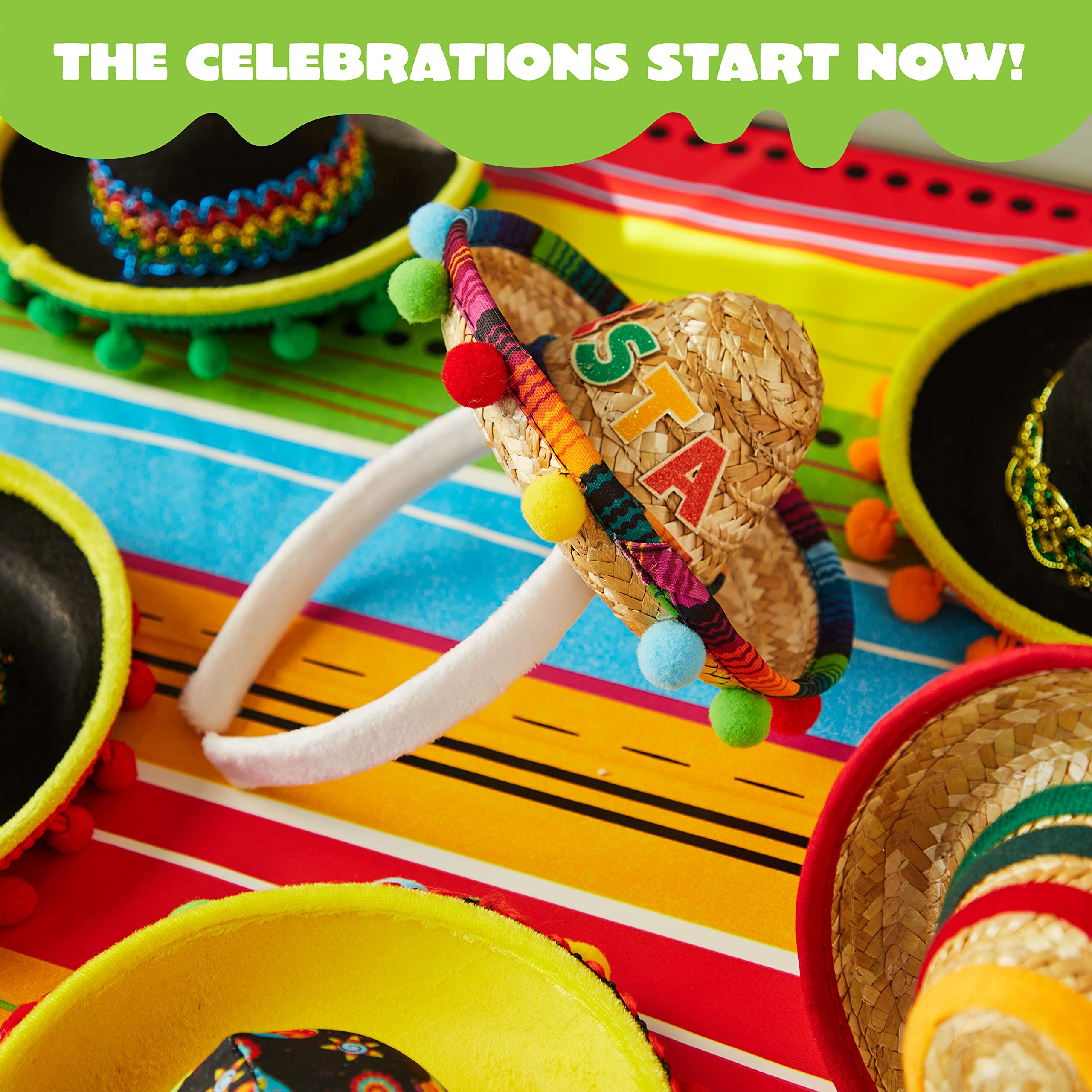 Joyin fiesta decor and photo props enhance scenes at weddings, birthdays, school events