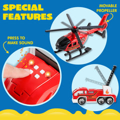 JOYIN fire-pickup-truck toy with lights inspires action-packed pretend emergencies