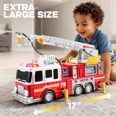 JOYIN fire truck ladder extended for elevated pretend rescues
