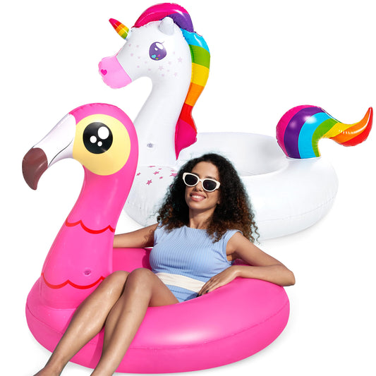 JOYIN flamingo pool float design, ideal for sunny pool days and playful photo ops.