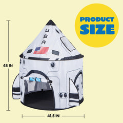 JOYIN rocket ship tent foldable poles store compactly after use