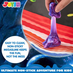 JOYIN slime ball squeeze close-up demonstrating stretchy texture for stress relief.