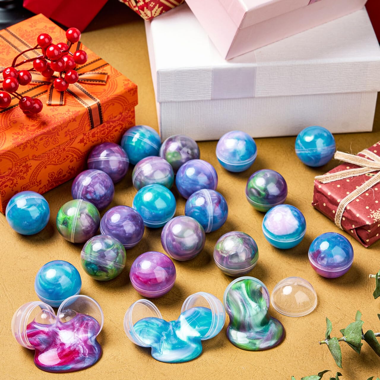 JOYIN galaxy slime ball in red tones suited for party favors.