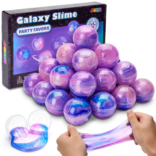 JOYIN galaxy slime ball blue-pink-purple group for mess-free sensory play