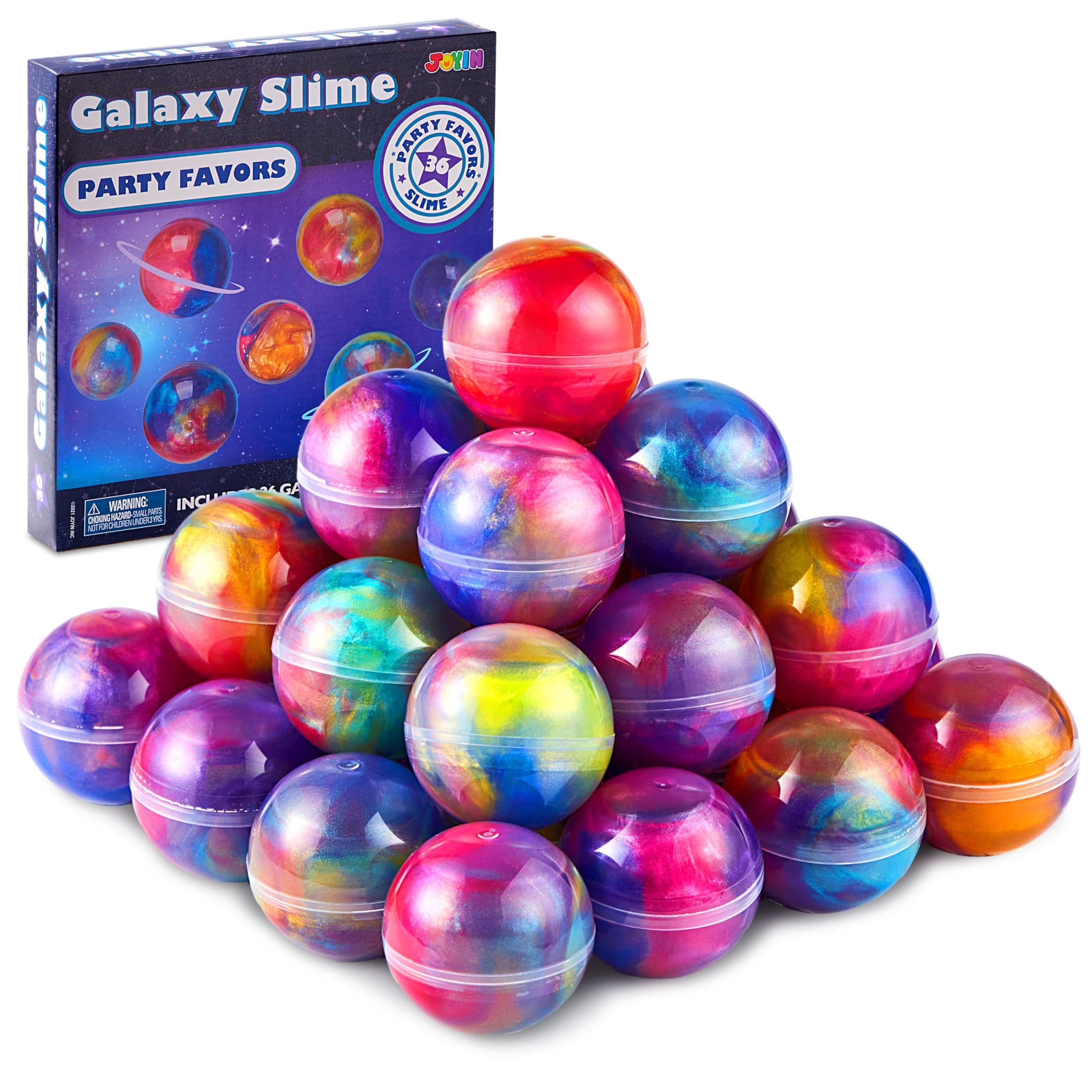 JOYIN galaxy slime ball blue-purple mix for party favors, mess-free indoor play