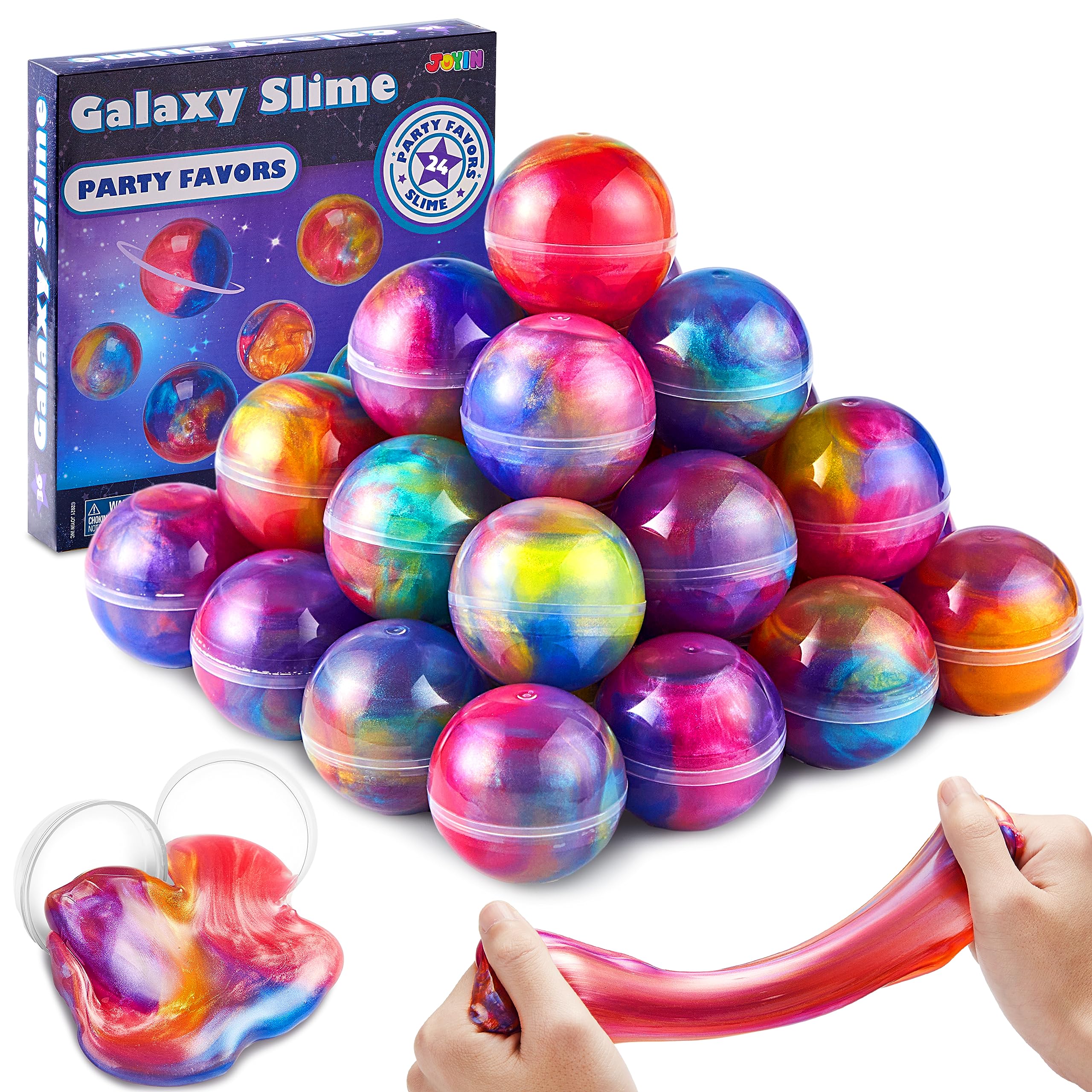 JOYIN galaxy slime ball collection for party favors and sensory play.