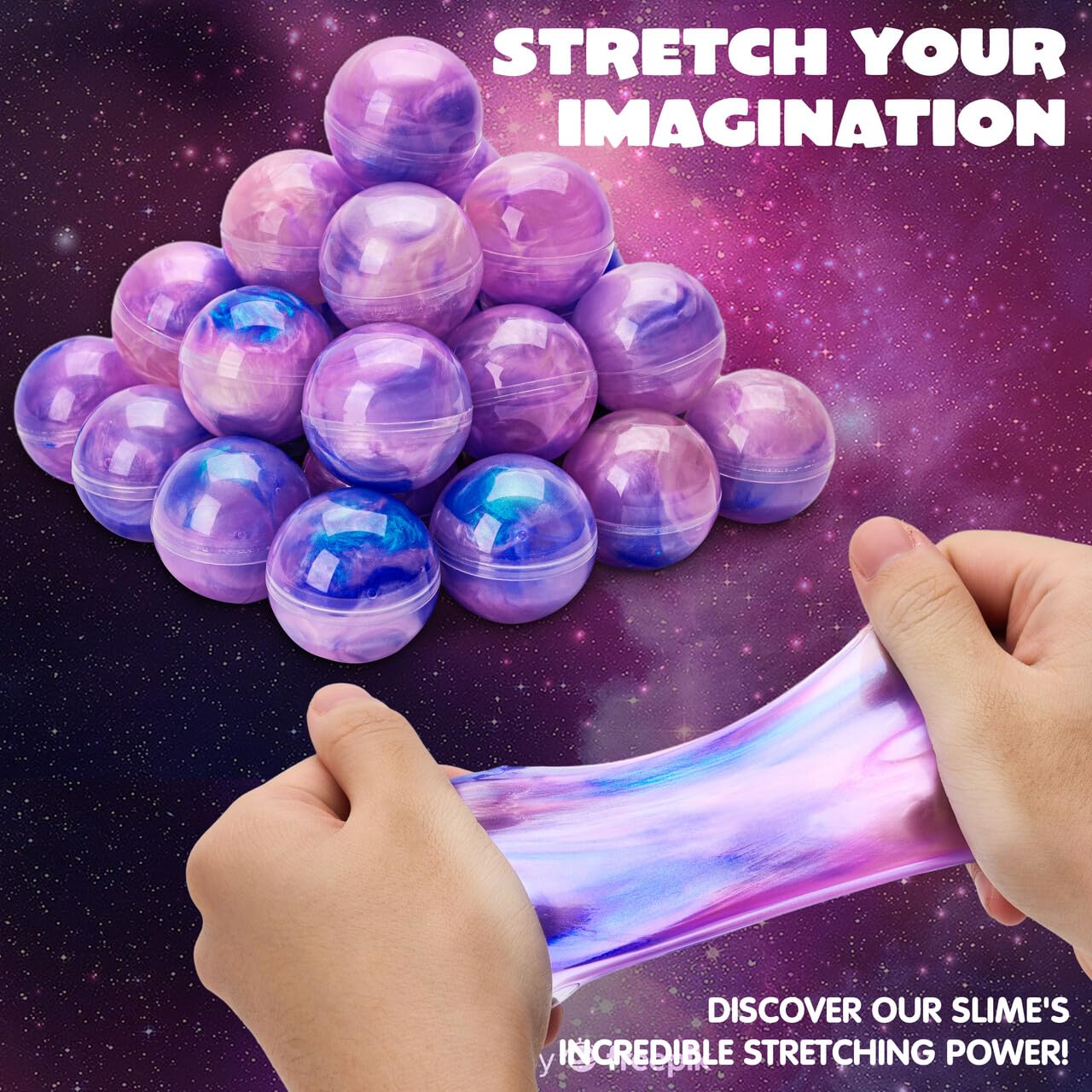 JOYIN galaxy slime ball green-blue group for classroom rewards
