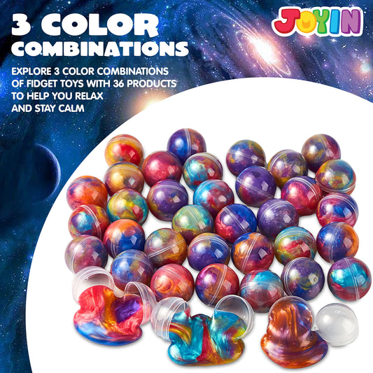JOYIN galaxy slime ball green-pink blend, stretchy fun for kids' activities and rewards
