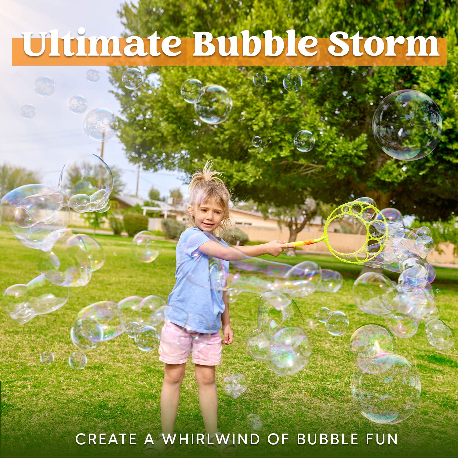 JOYIN giant bubble wand at 12 inches for large, captivating bubbles.