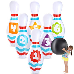 JOYIN Giant Inflatable Bowling Pin in action during a family party.