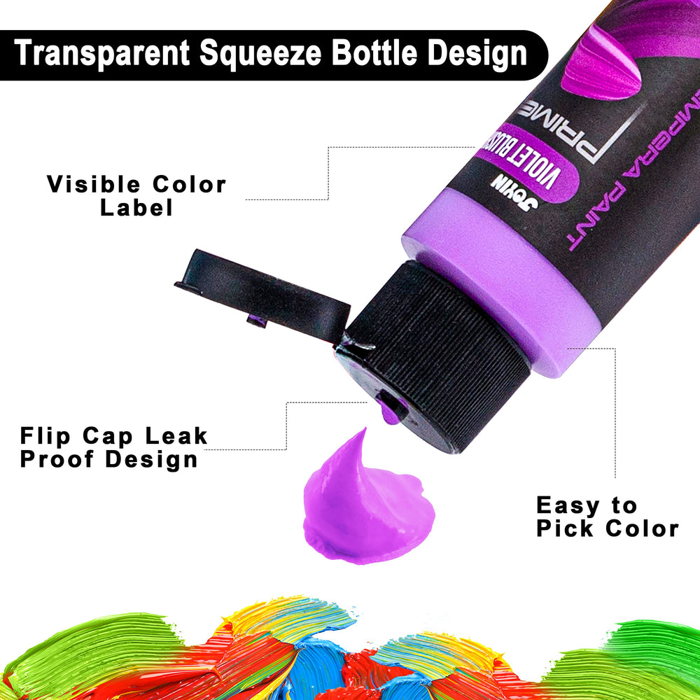 JOYIN glitter tempera colors add sparkle to kids' art projects.