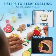 JOYIN glitter glue adds sparkle to kids' custom magnet designs.