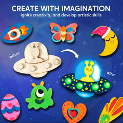 JOYIN glow-in-the-dark glue makes finished pieces glow after dusk