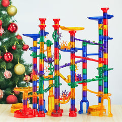 JOYIN glowing marble run child playing invites imaginative play.