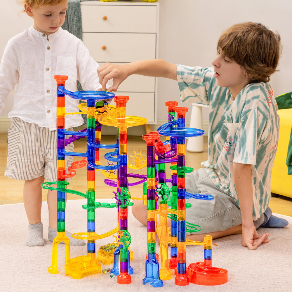 JOYIN glowing marble run glow effect enhances nighttime play sessions.