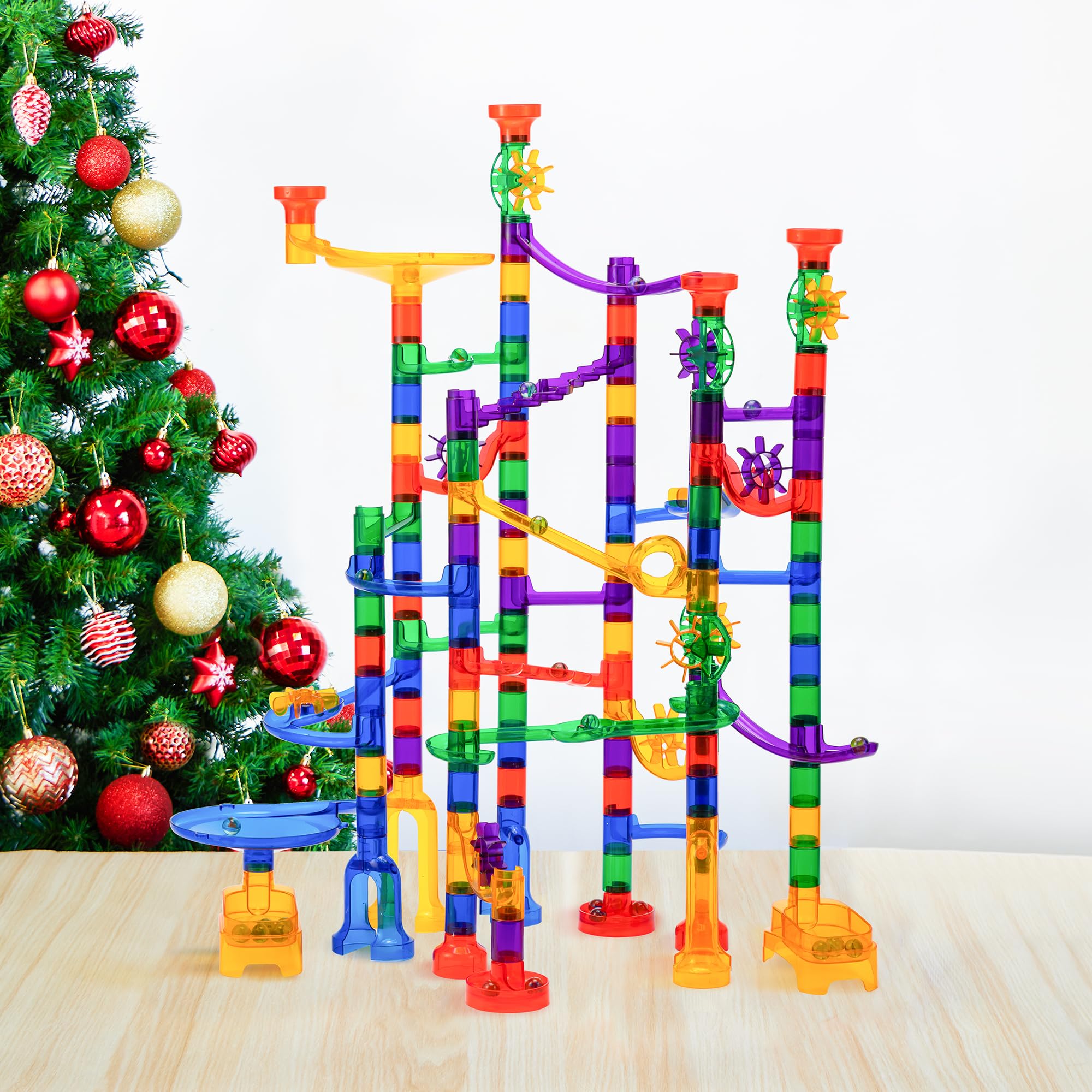 JOYIN glowing marble run glow-in-the-dark marbles spark night-time fun.