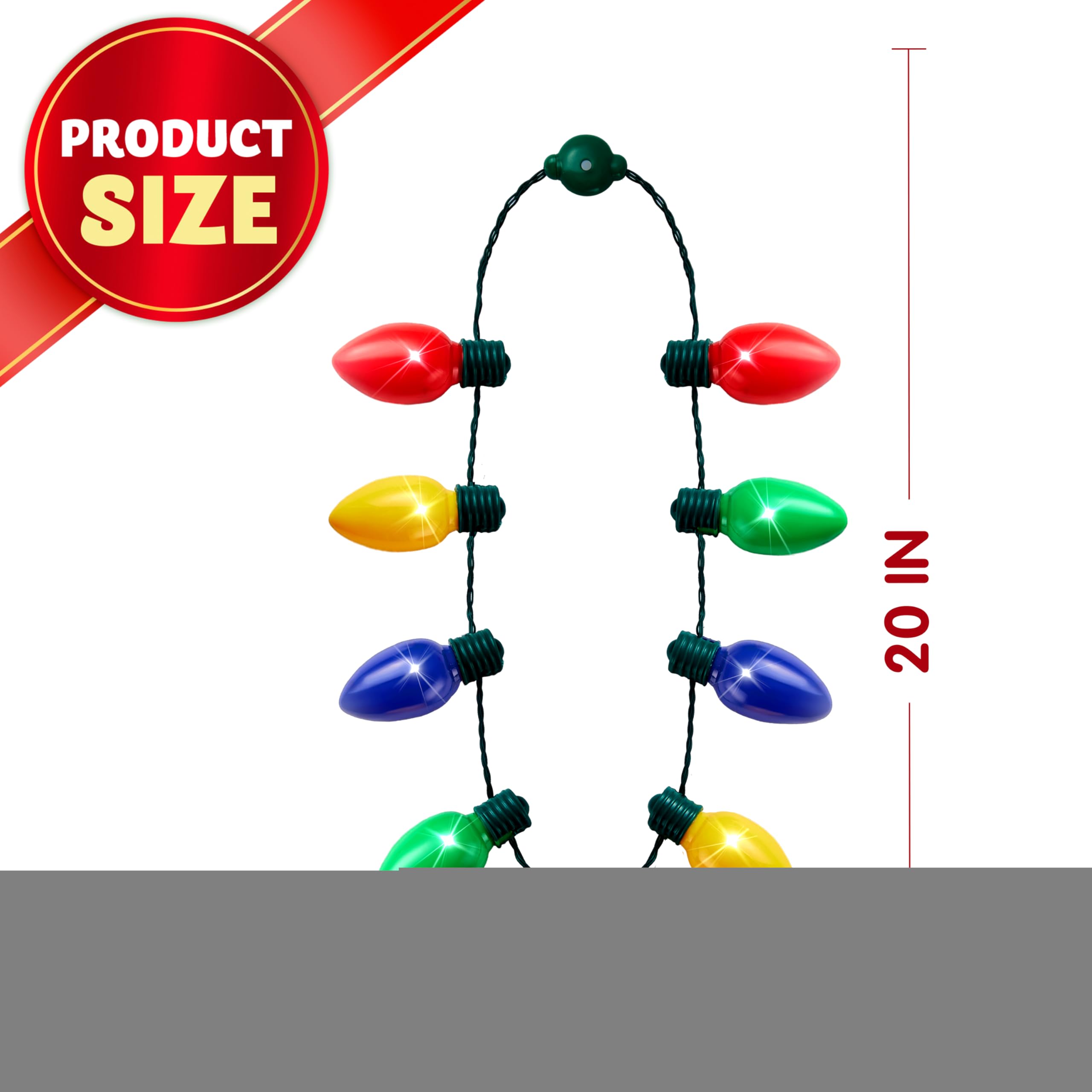 JOYIN holiday-light-up-necklace provides vivid LED glow for celebrations.