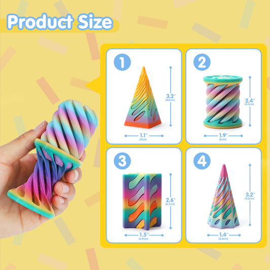 JOYIN impossible cone fidget cylinders side view for smooth passthrough play