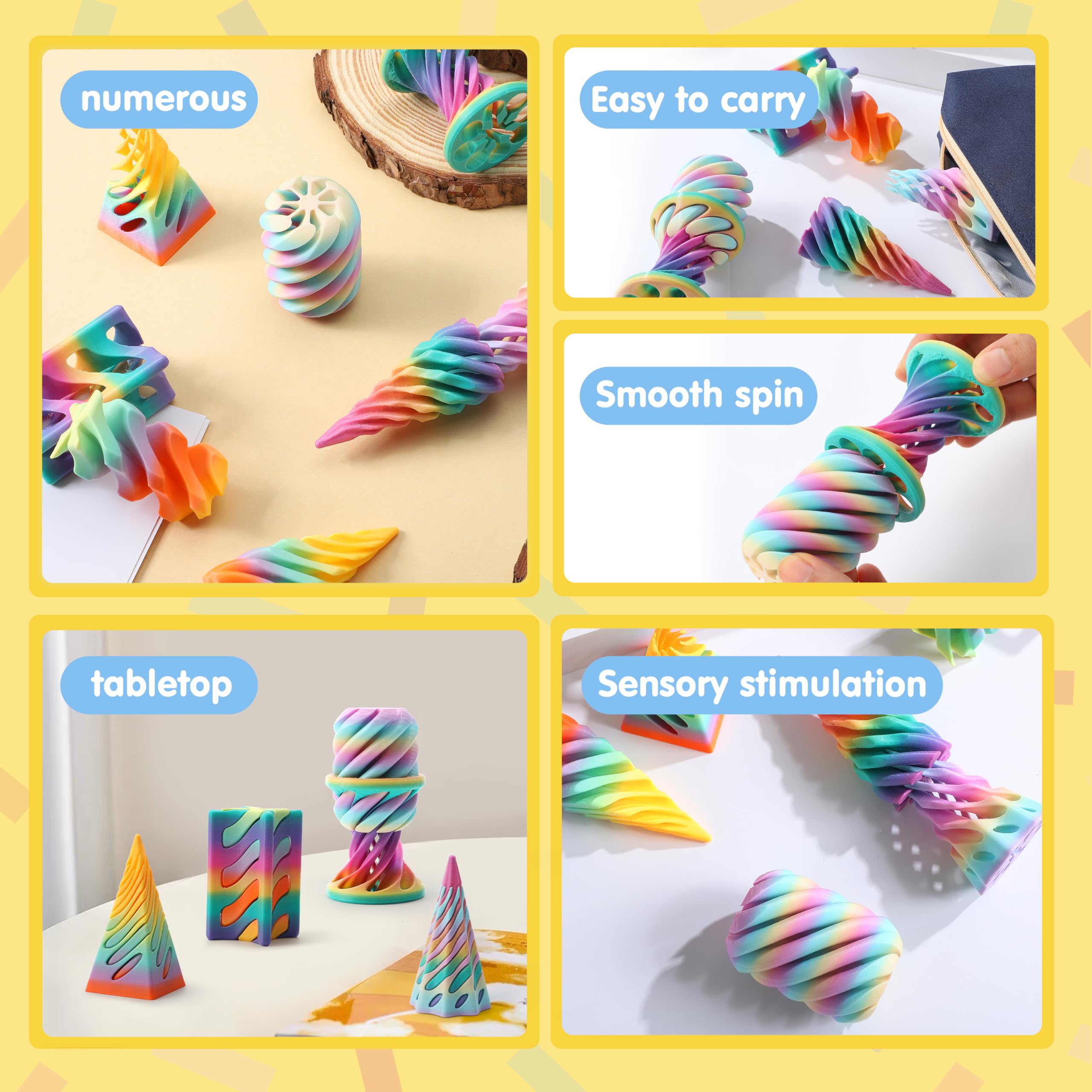 JOYIN impossible cone fidget pyramids front view for mesmerizing motion
