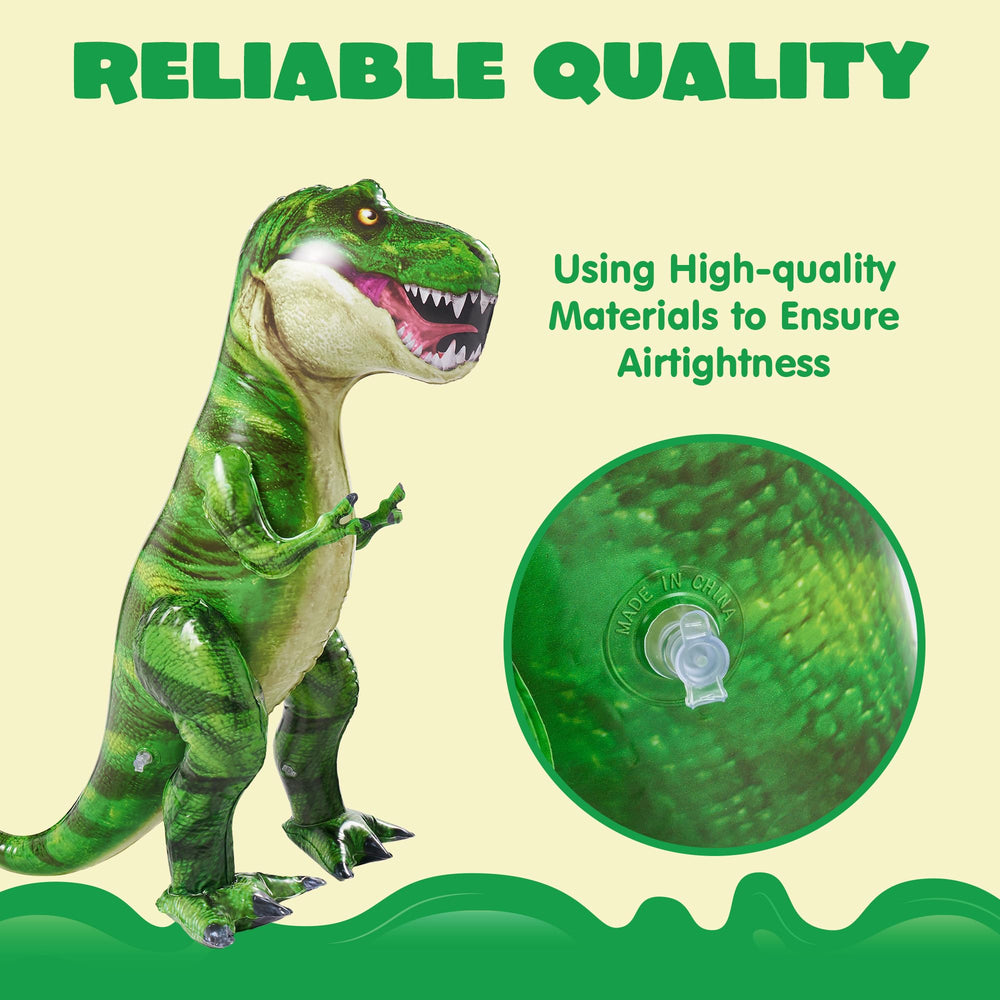 JOYIN inflatable T-Rex creates a memorable gift for dinosaur fans of all ages.